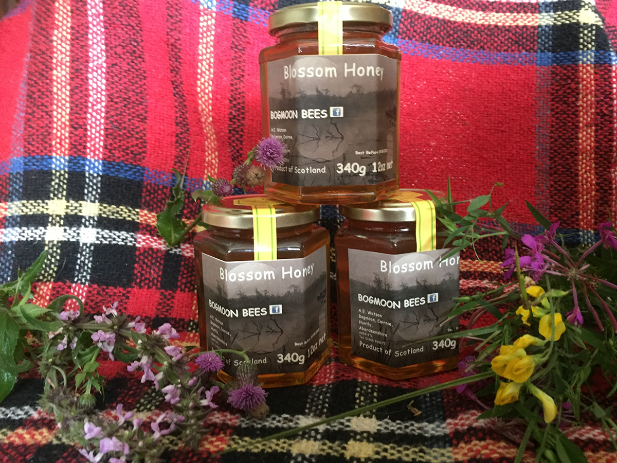 Bogmoon Bees, from Cairnie near Portsoy, will have their range of beautifully smooth and delicious runny honey, made from their very own beehives