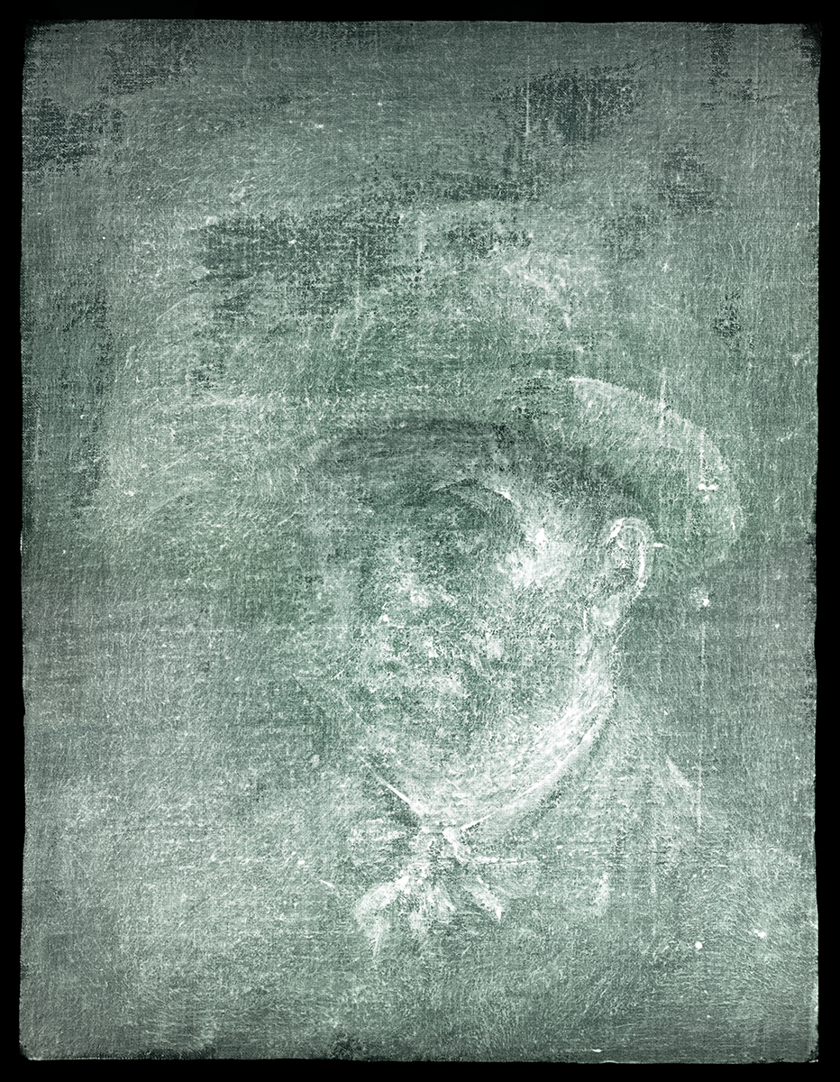 ‘X-ray image of Vincent Van Gogh self-portrait, National Galleries of Scotland’
