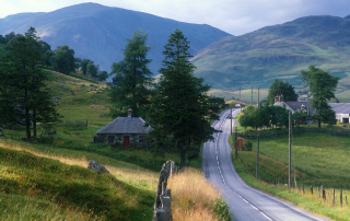 ‘Driving near Pitlochry with a view to hills beyond, Perth and Kinross.jpg Photo VisitScotland / Paul Tomkins’