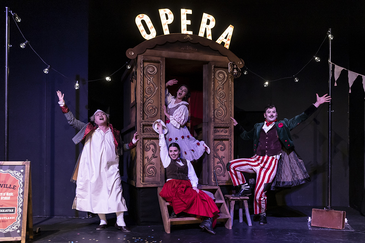 ‘(L to r) Shengzhi Ren, Margo Arsane, Monica McGhee and Dan Shelvey in Scottish Opera's Opera Highlights. Scottish Opera 2022. Credit Craig Fuller’